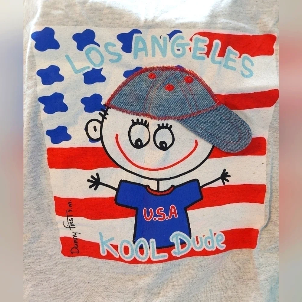 VTG Danny First Kool Kid Light Grey Unisex Short Sleeve Medium Shirt - Picture 3 of 8